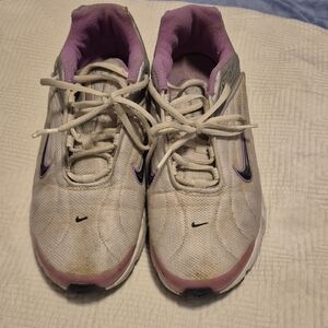 Nike White and Purple Sneakers